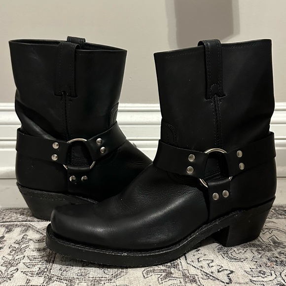 Frye Harness 8R Womens Boots - Black Size 9.5 - Moto Boots - Picture 11 of 16
